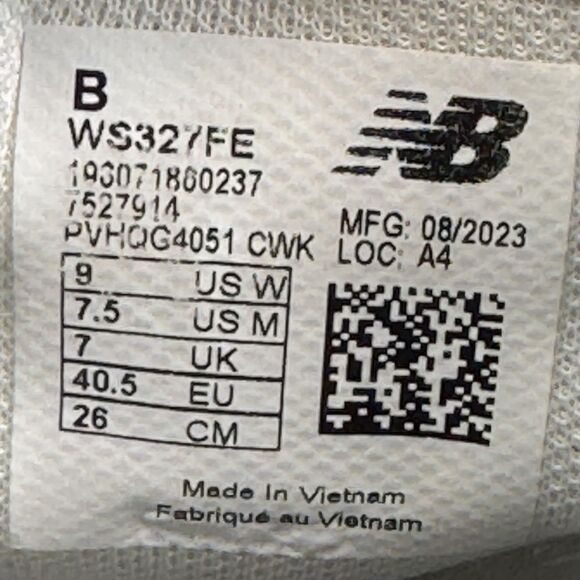 New Balance 327 Shoes Womens Size 9 White Gray Black Casual Sneakers WS327FE - Picture 9 of 9